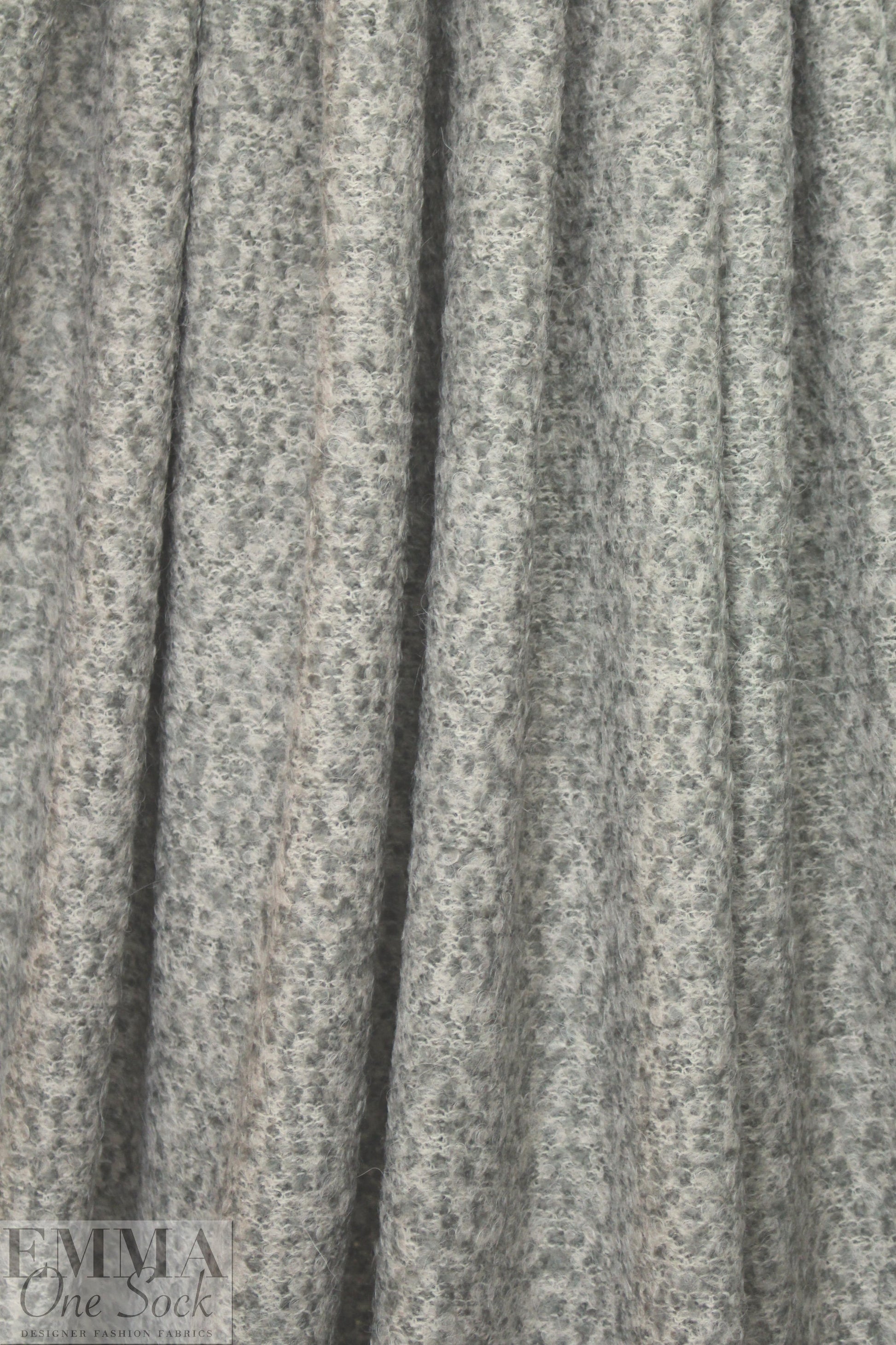 CA designer wool blend boucle' sweater knit - putty 1.3 yd