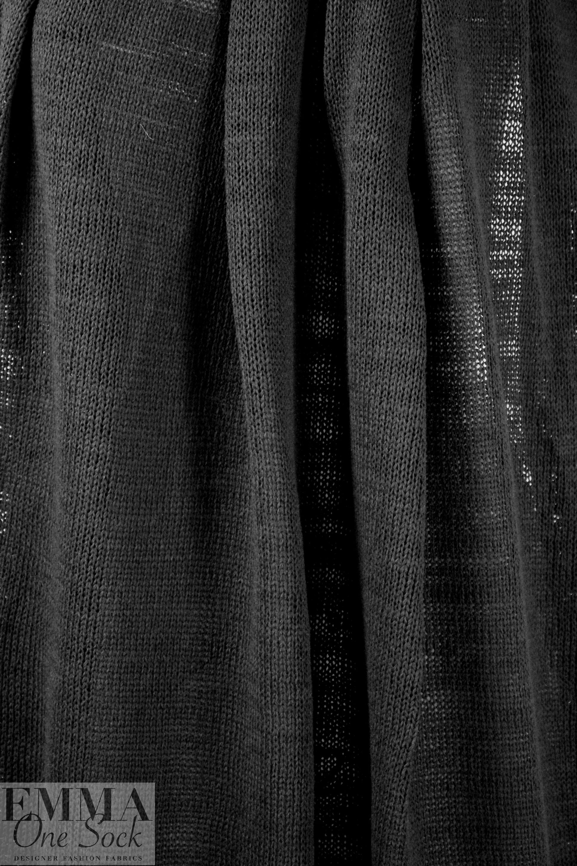 CA designer cotton sweater knit - black