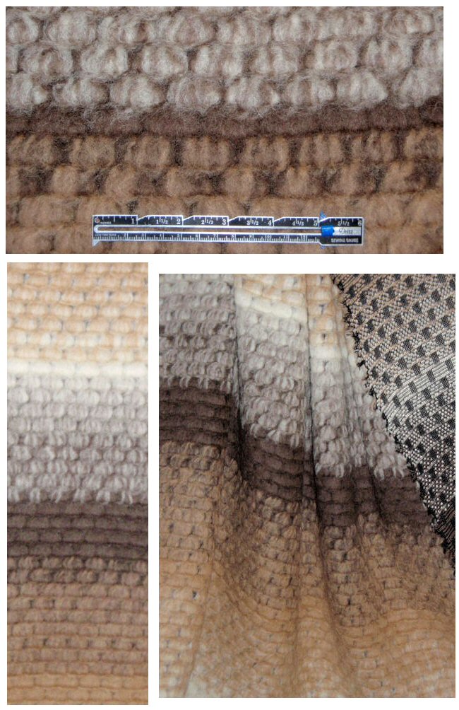 Italian chunky wool ombre sweater knit - mocha 2.5 yds