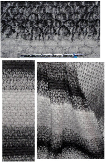 Italian chunky wool ombre sweater knit - gray
