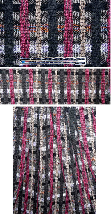 Italian fancy novelty plaid sweater knit 1.35 yds
