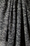 NY designer black/winter white nubby sweater knit 1.25 yds