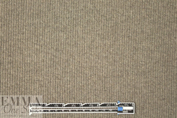 NY designer wool ribbed sweater knit - woodsy heather