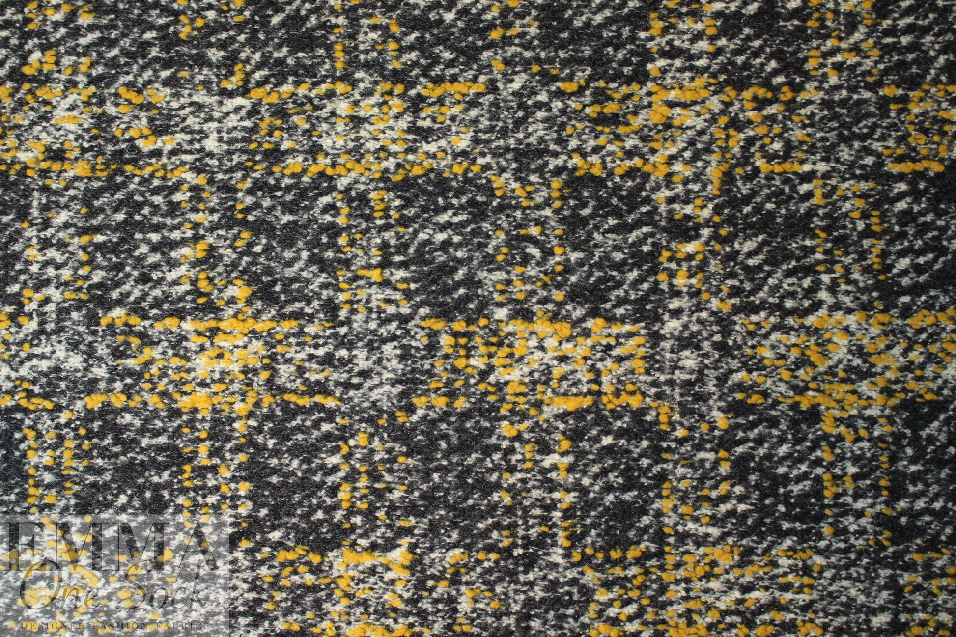 Italian dijon/black/white boucle' sweater knit