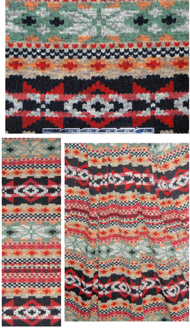 fairisle pattern printed sweater knit