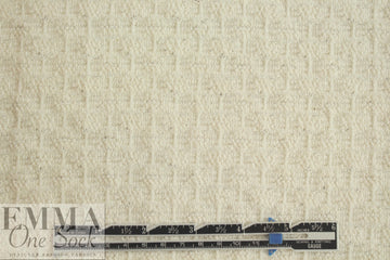 CA designer cotton 'brick' stitch sweater knit - ivory