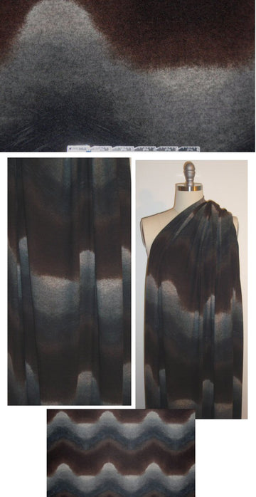 NY designer drapey earthy waves sweatery knit 2 yds