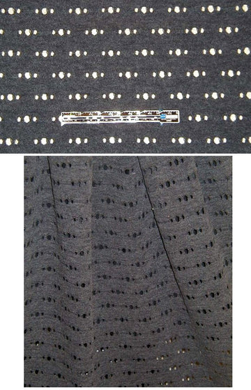 wool/lycra blend 'eyelet' sweater knit