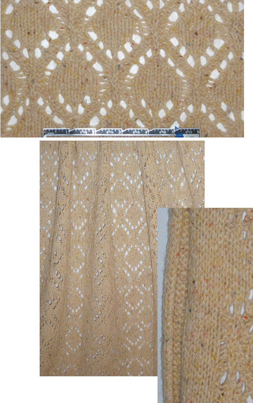 Italian cornsilk eyelet cable chunky sweater knit