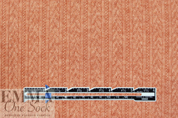 NY designer mini cable stripe sweater knit – peach heather 1.5 yds