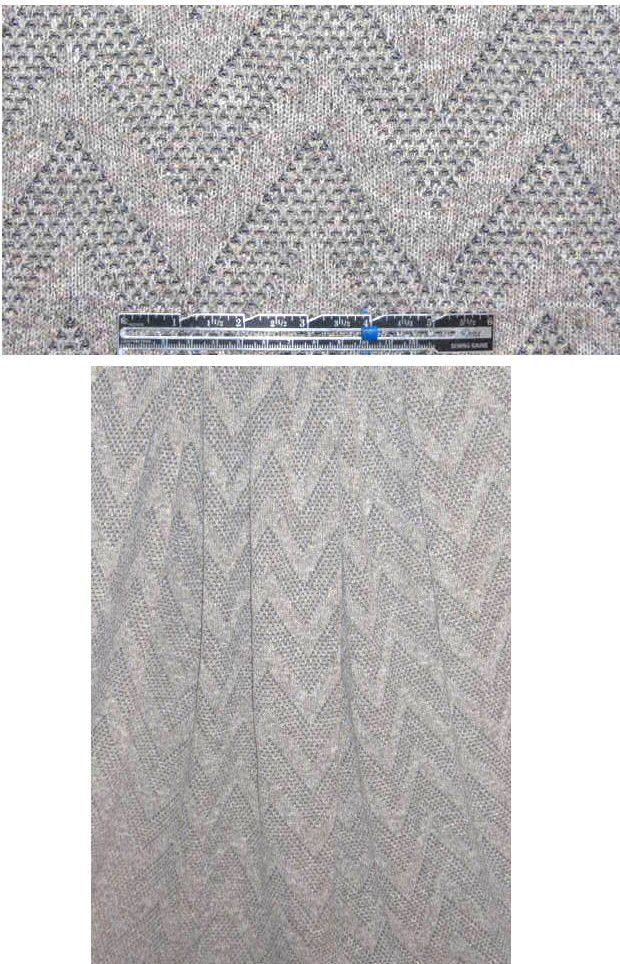NY designer 2-ply heather chevron sweater knit