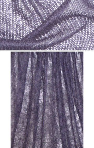 Italian wool/moh blend open sweater - soft grape 1.45 yd