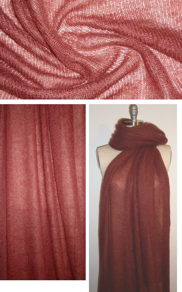 Italian loose stitch sweater knit - henna 1.25 yds