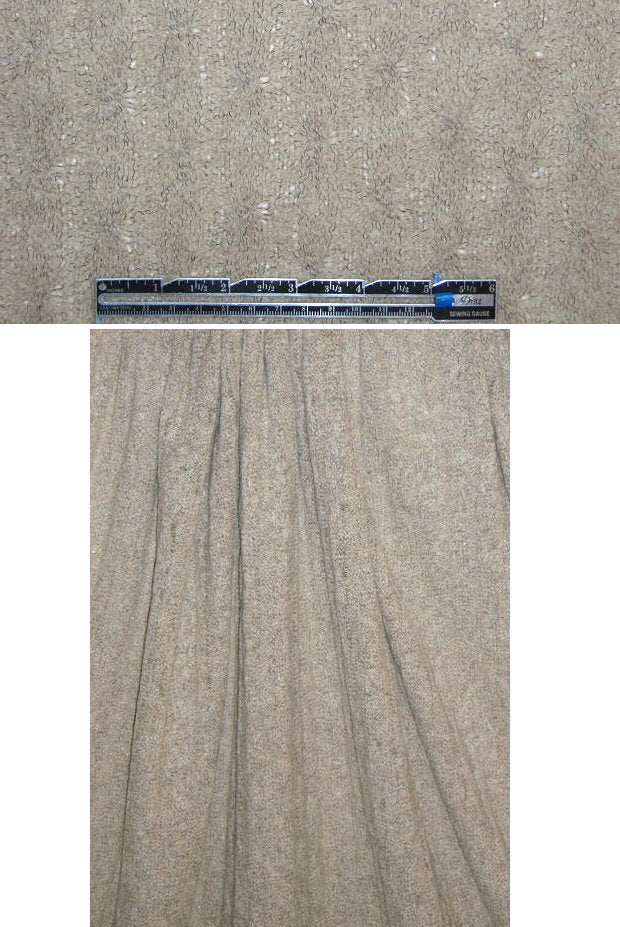 Italian oyster/black tweed cable sweater knit