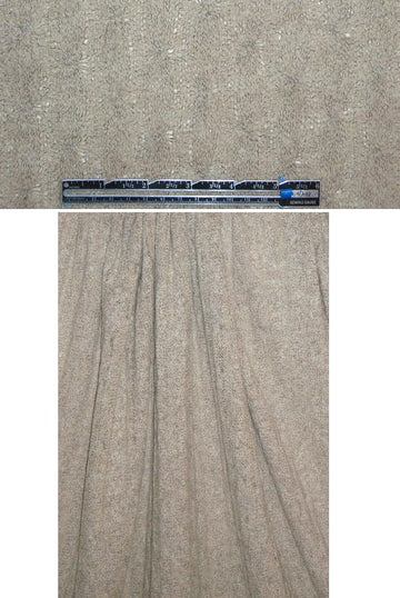 Italian oyster/black tweed cable sweater knit
