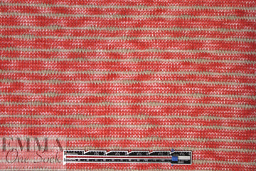 Sp1endid lightweight sweater knit - red/khaki stripe 1.75 yd