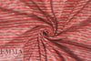 Sp1endid lightweight sweater knit - red/khaki stripe 1.125 yds Minor Flaw