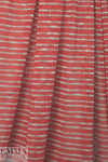 Sp1endid lightweight sweater knit - red/khaki stripe 1.75 yd
