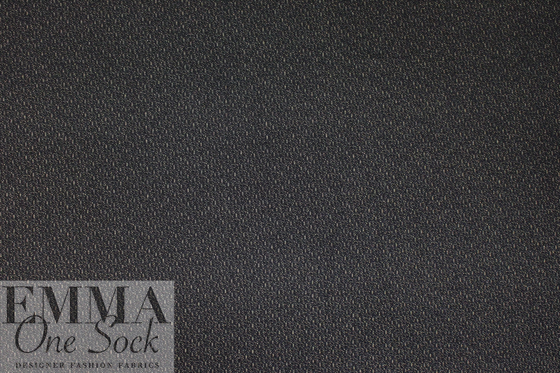 Italian wool blend tweedy pattern sweater knit - black/gold 1.75 yd