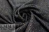 Italian wool blend tweedy pattern sweater knit - black/gold 2 yd