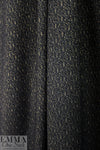 Italian wool blend tweedy pattern sweater knit - black/gold 1.75 yd