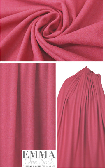 Italian coral rose wool blend sweater knit