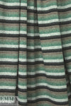 Italian wool blend, yarn-dyed forest/gray stripe sweater