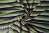 Italian wool blend, yarn-dyed fern/cocoa stripe sweater
