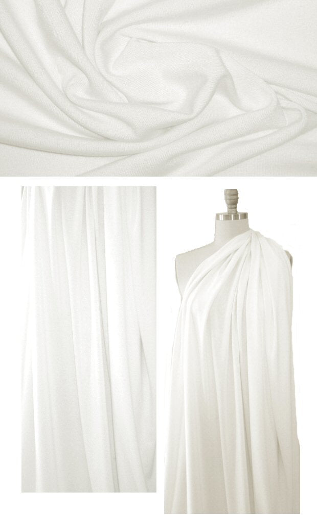 soft and drapey sweater knit - creamy white 1.875 yds