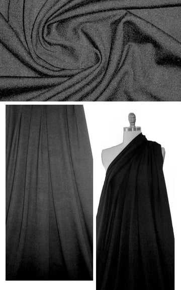 soft and drapey sweater knit - black 1.33 yds