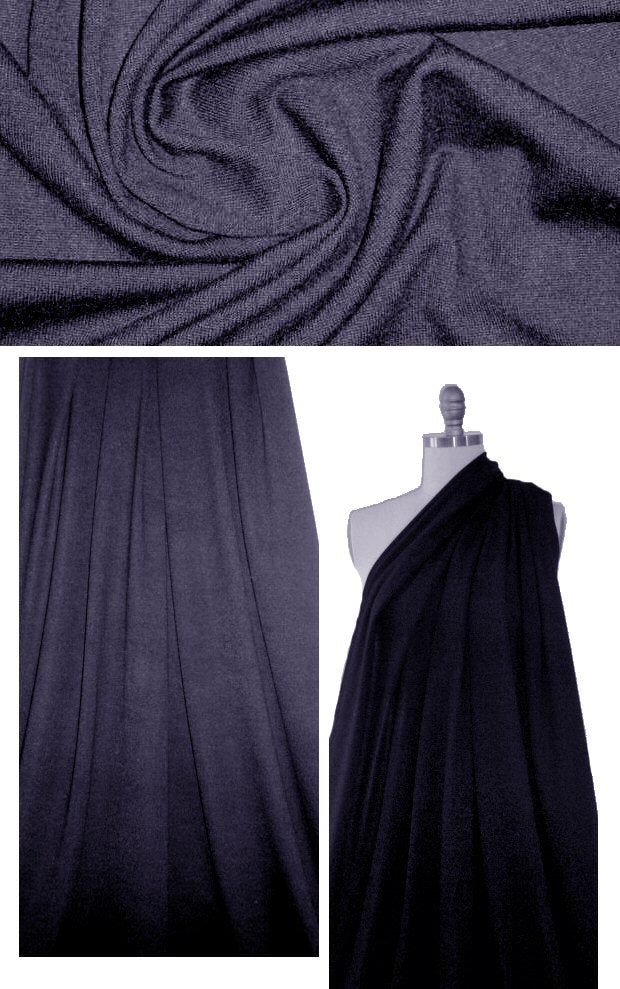 soft and drapey sweater knit - dark navy 1.375 yd