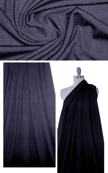 soft and drapey sweater knit - dark navy 1.375 yd
