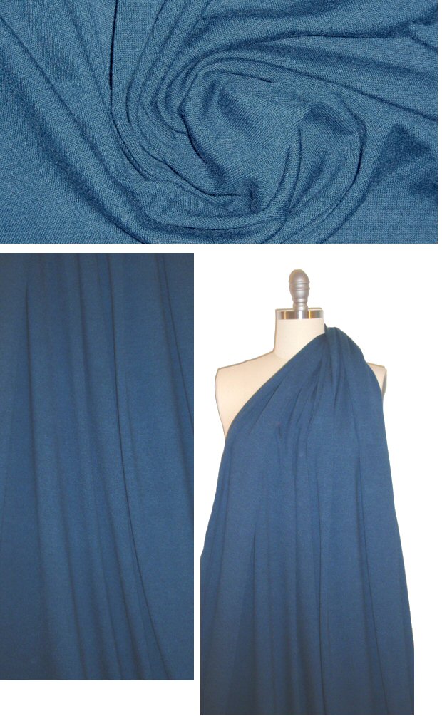 soft and drapey sweater knit - lagoon blue 2.5 yds
