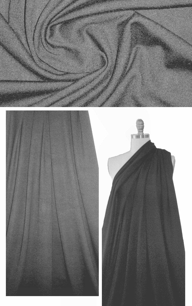 soft and drapey sweater knit - charcoal 2 yd