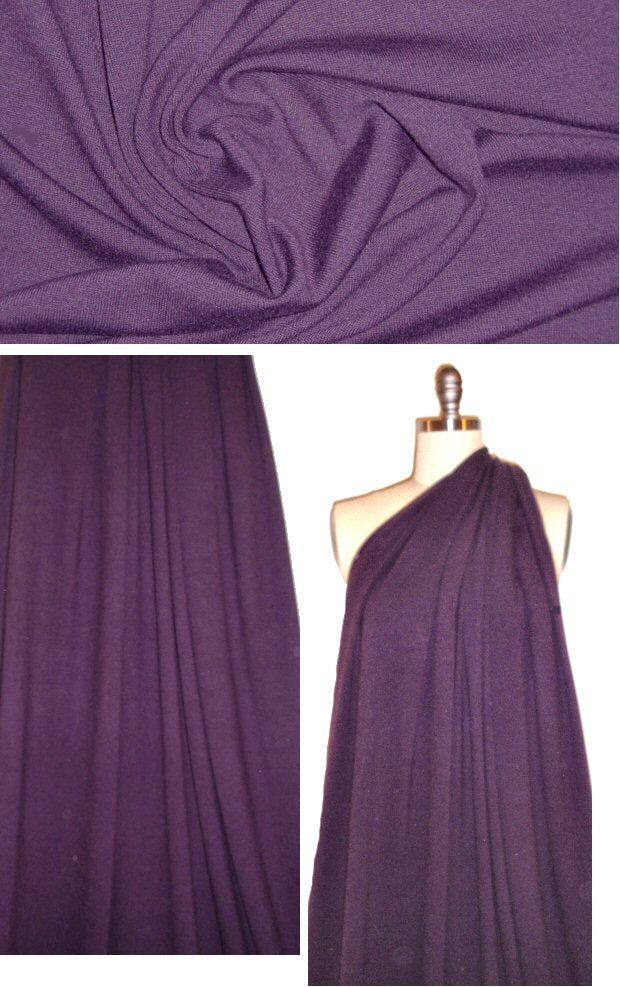 soft and drapey sweater knit - deep plum