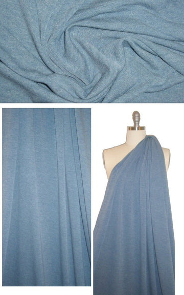 soft, drapey, heathery sweater knit - bleached blue 1.45 yds