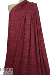 variegated yarn dye sweater knit - claret blend 1.75 yd
