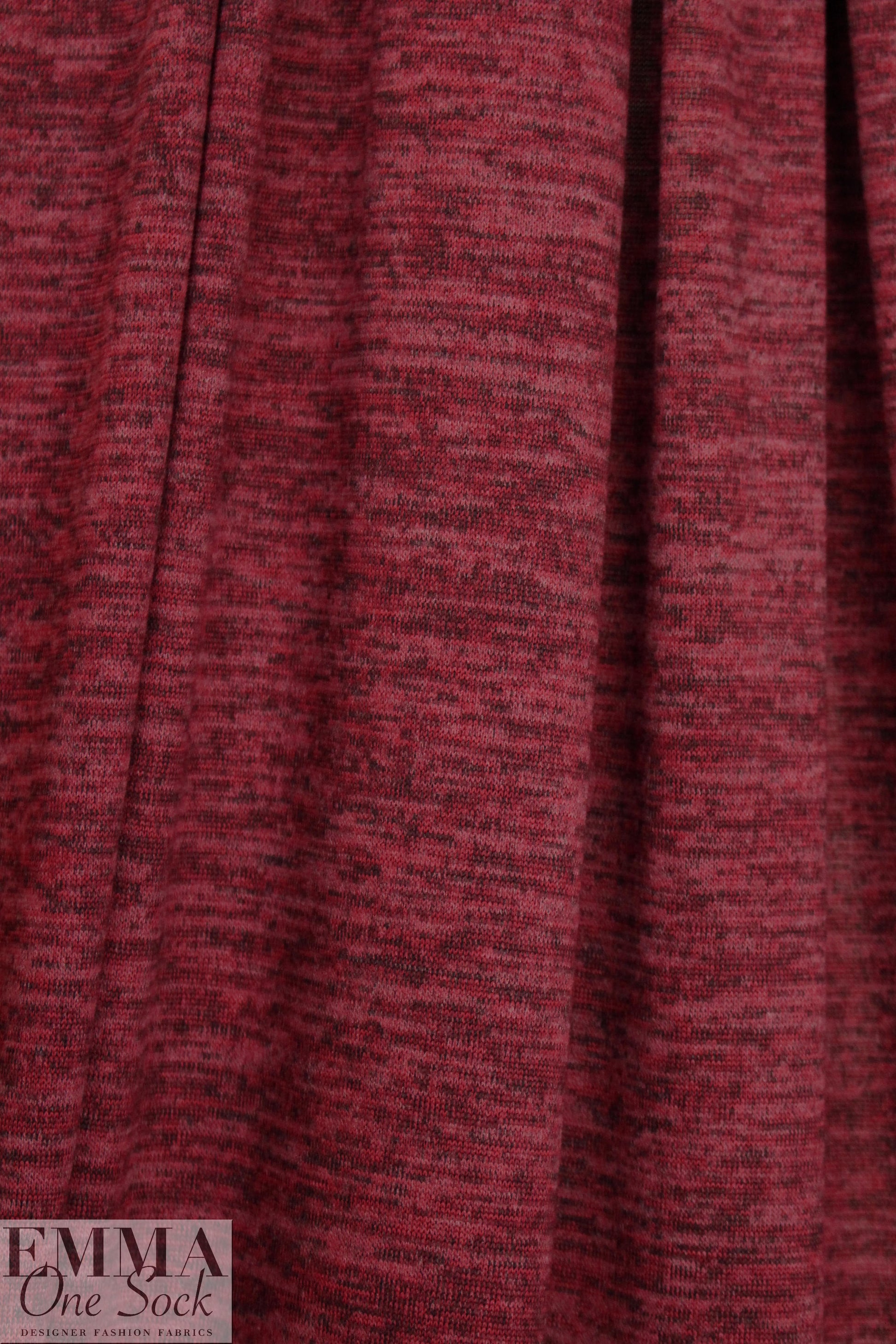 variegated yarn dye sweater knit - claret blend 1.375 yd