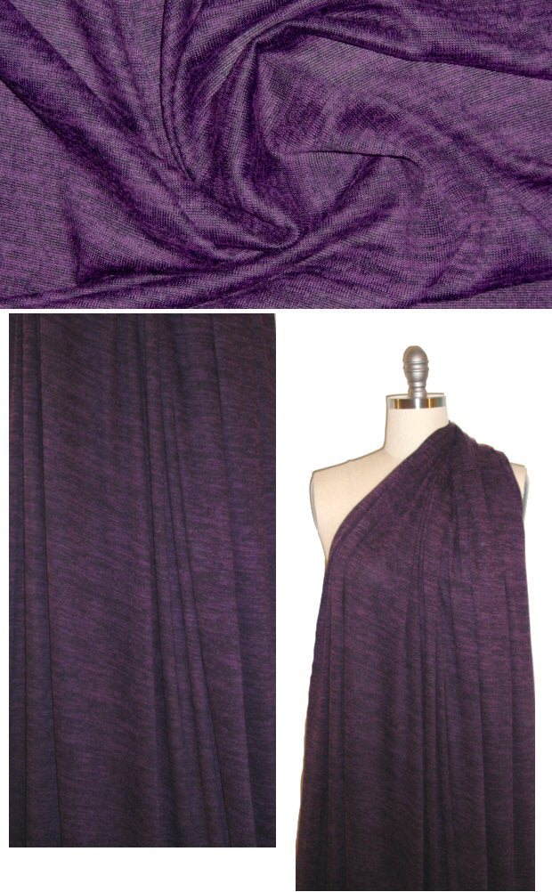 variegated yarn dye sweater knit - mulberry