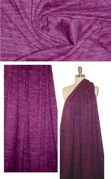 variegated yarn dye sweater knit - fuschia .875 yds