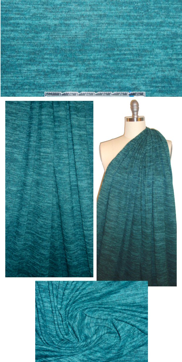 variegated yarn dye sweater knit - jade 1.75 yd