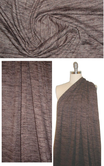 variegated yarn dye sweater knit - mocha 1.625 yd