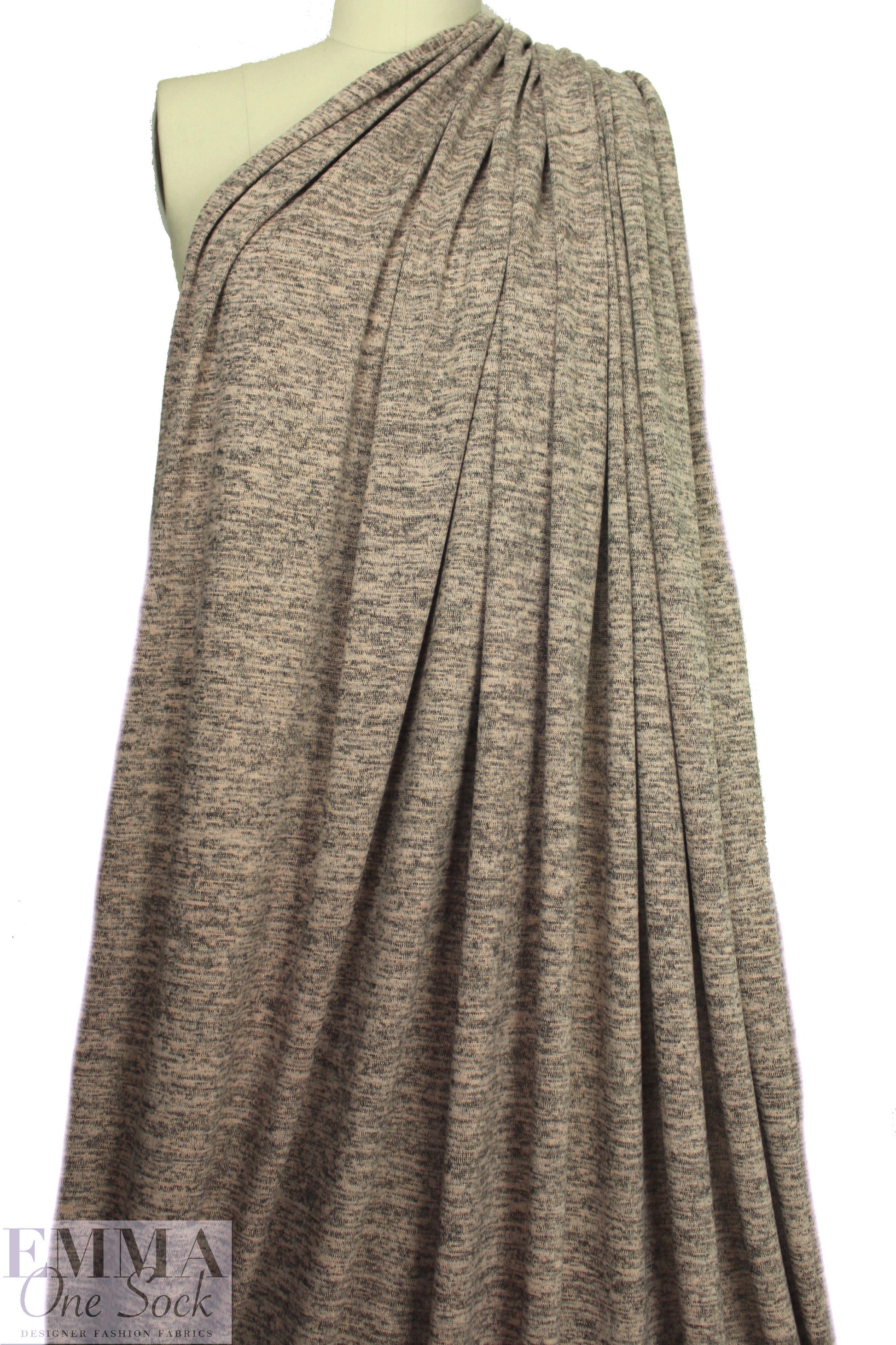 variegated yarn dye sweater knit - peach dust