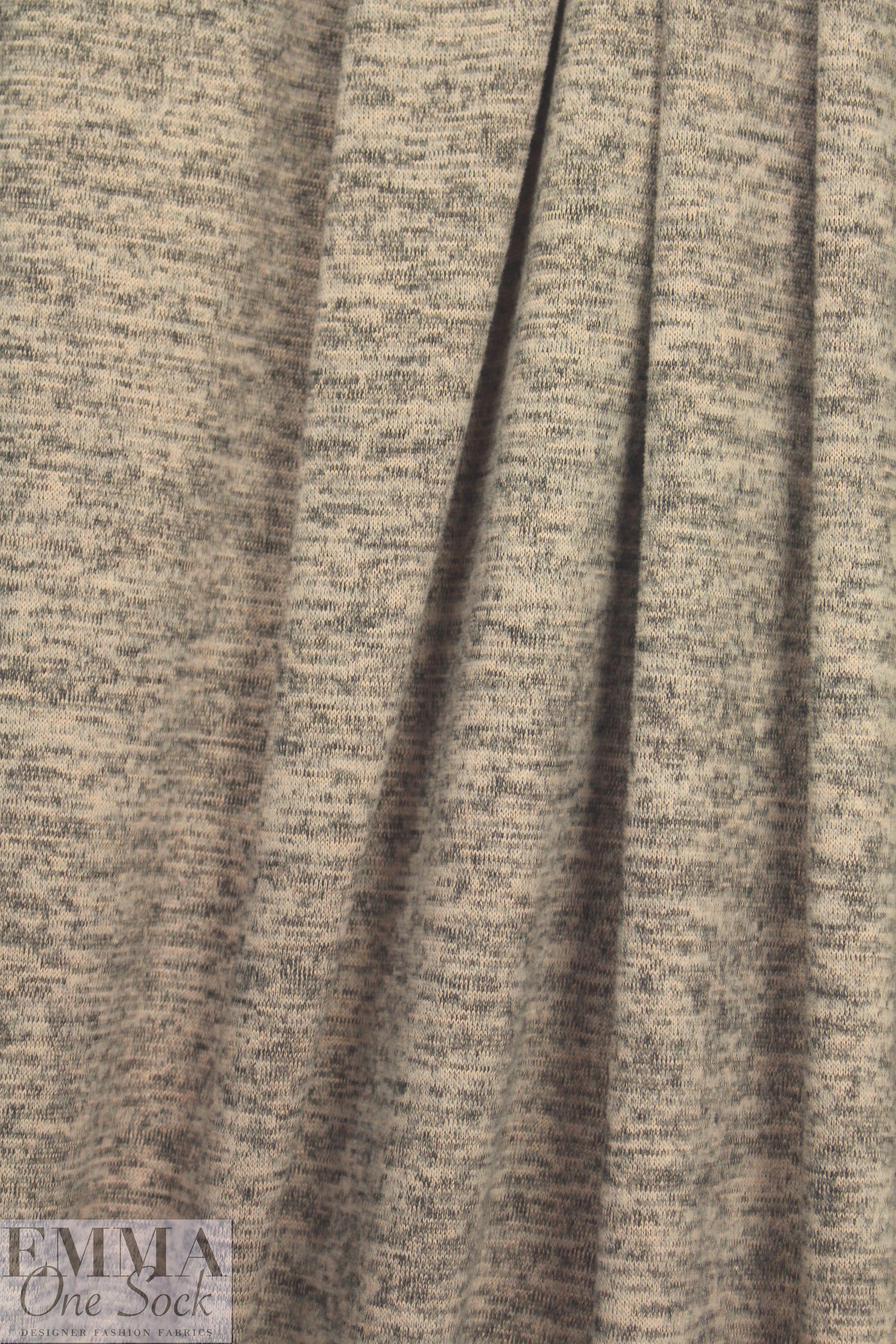 variegated yarn dye sweater knit - peach dust 1.625 yds