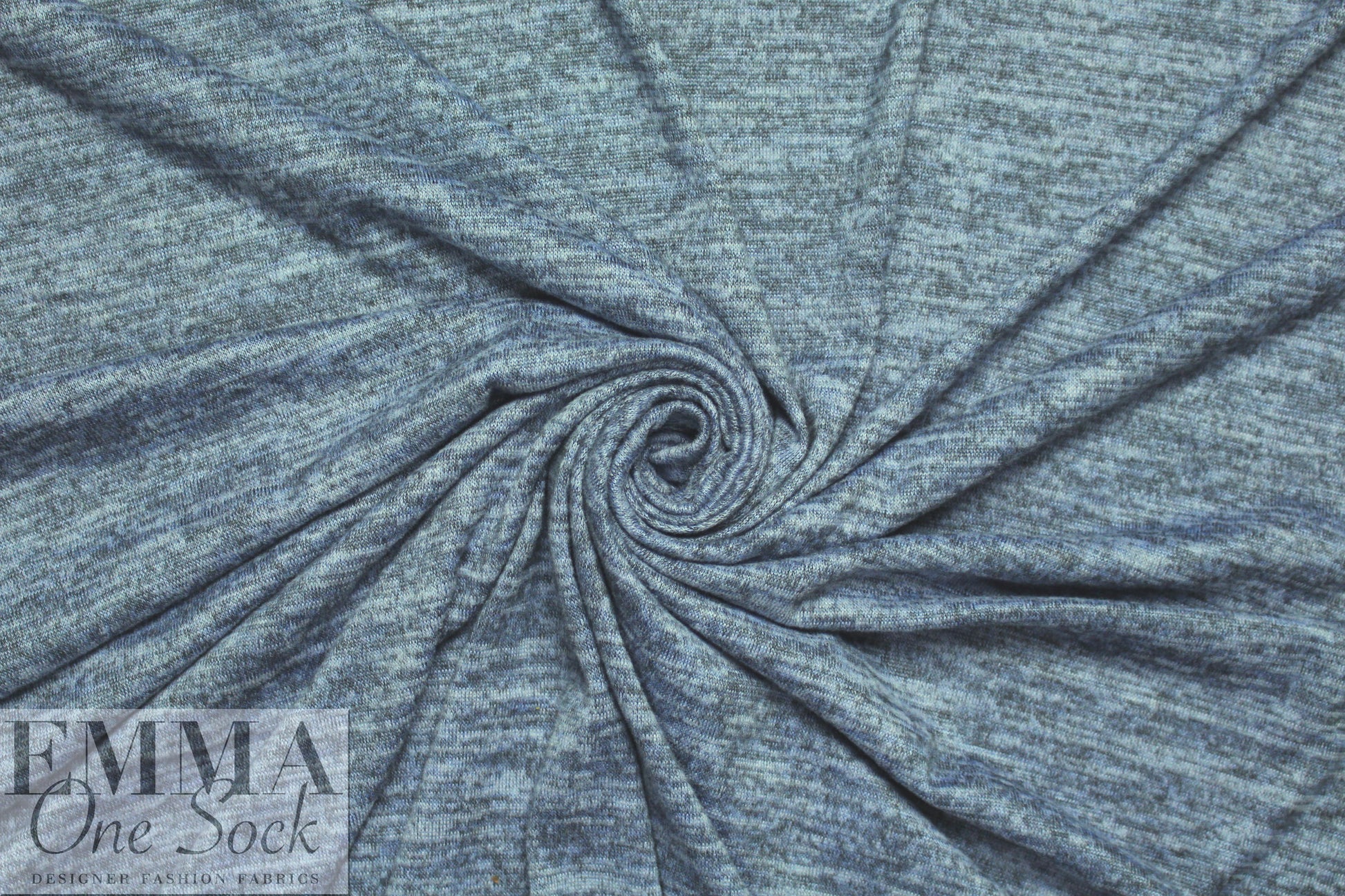 variegated yarn dye sweater knit - powder blue 2 yd