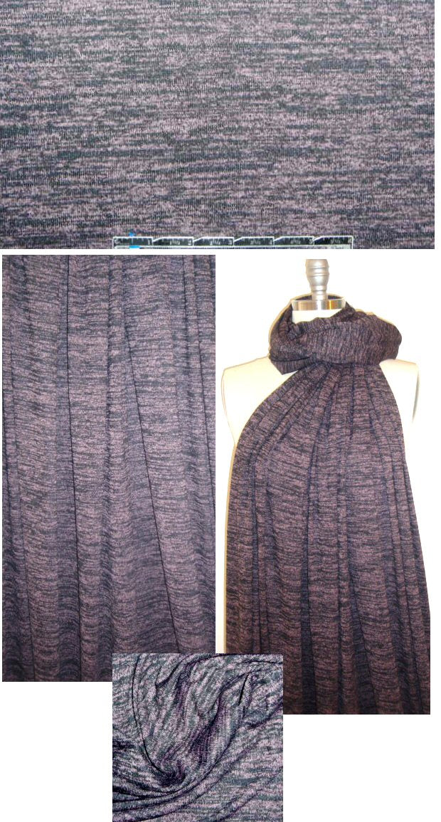 variegated yarn dye sweater knit - pink/black 1.375 yd