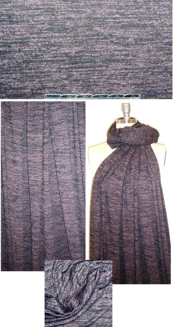 variegated yarn dye sweater knit - pink/black 1.375 yd