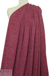 tweedy ribbed sweater knit - bordeaux/mauve 1.25 yds