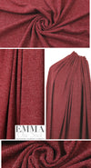 tweedy ribbed sweater knit - bordeaux/mauve 1.33 yds
