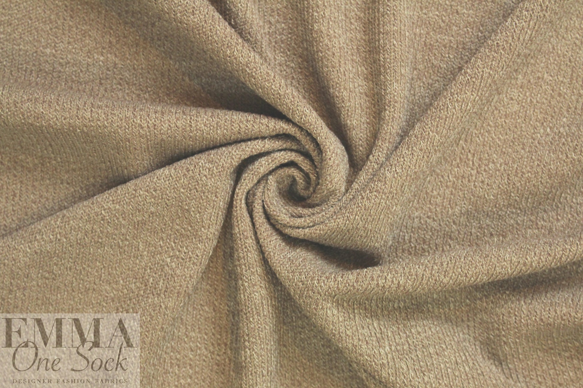 tweedy ribbed sweater knit - taupe/cream 2 yd